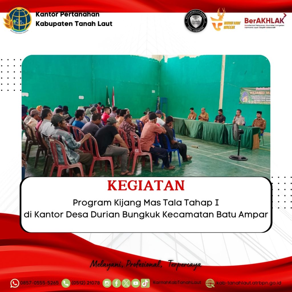 Program Kijang Mas Tala tahap 1 Sidang di Luar Gedung dengan Agenda Pembacaan Gugatan di kantor Desa Sabuhur